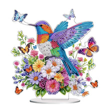 Load image into Gallery viewer, Acrylic Special Shaped Flower Bird Desktop Diamond Art Kits for Desktop Decor