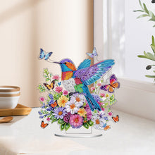 Load image into Gallery viewer, Acrylic Special Shaped Flower Bird Desktop Diamond Art Kits for Desktop Decor