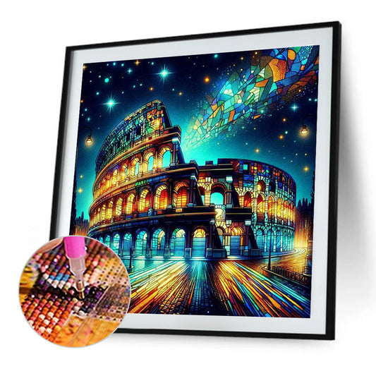 Diamond Painting - Full Round - glass art colosseum (40*40CM)
