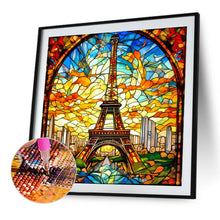 Load image into Gallery viewer, Diamond Painting - Full Round - glass art eiffel tower (40*40CM)