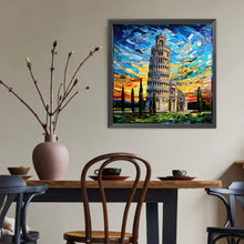 Load image into Gallery viewer, Diamond Painting - Full Round - glass art leaning tower of pisa italy (40*40CM)
