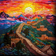 Load image into Gallery viewer, Diamond Painting - Full Round - Glass Art Great Wall of China (40*40CM)