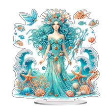 Load image into Gallery viewer, Acrylic Special Shape Ocean Girl Desktop Diamond Art Kits for Home Office Decor