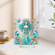 Load image into Gallery viewer, Acrylic Special Shape Ocean Girl Desktop Diamond Art Kits for Home Office Decor