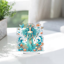 Load image into Gallery viewer, Acrylic Special Shape Ocean Girl Desktop Diamond Art Kits for Home Office Decor