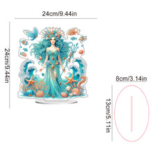 Load image into Gallery viewer, Acrylic Special Shape Ocean Girl Desktop Diamond Art Kits for Home Office Decor