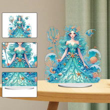 Load image into Gallery viewer, Acrylic Special Shape Ocean Girl Desktop Diamond Art Kits for Home Office Decor