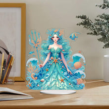 Load image into Gallery viewer, Acrylic Special Shape Ocean Girl Desktop Diamond Art Kits for Home Office Decor