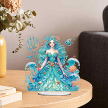 Load image into Gallery viewer, Acrylic Special Shape Ocean Girl Desktop Diamond Art Kits for Home Office Decor