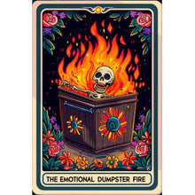 Load image into Gallery viewer, Diamond Painting - Full Round - Halloween emotional trash can with flames (40*60CM)