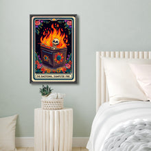 Load image into Gallery viewer, Diamond Painting - Full Round - Halloween emotional trash can with flames (40*60CM)