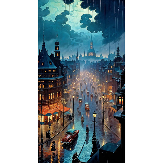 Diamond Painting - Full Round - night city (40*75CM)
