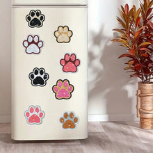 Load image into Gallery viewer, 8Pcs Special Shape Cat Paw Diamond Painting Fridge Stickers for Home Decor