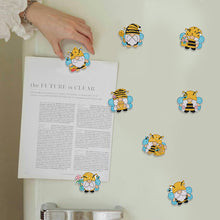 Load image into Gallery viewer, 8Pcs Special Shape Bee Gnome Diamond Painting Fridge Stickers for Home Decor