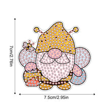 Load image into Gallery viewer, 8Pcs Special Shape Bee Gnome Diamond Painting Fridge Stickers for Home Decor