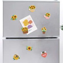 Load image into Gallery viewer, 8Pcs Special Shape Sunflower Diamond Painting Fridge Stickers for Home Decor