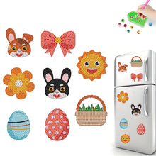 Load image into Gallery viewer, 8Pcs Special Shape Rabbit Diamond Painting Fridge Stickers for Home Decor