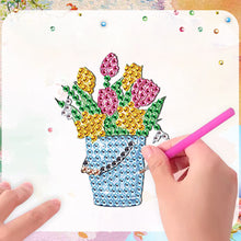 Load image into Gallery viewer, 8Pcs Special Shape Bouquet Diamond Painting Fridge Stickers for Home Decor