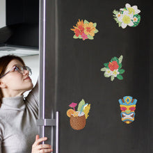 Load image into Gallery viewer, 8Pcs Special Shape Hawaii Diamond Painting Fridge Stickers for Home Decor
