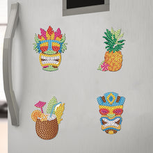 Load image into Gallery viewer, 8Pcs Special Shape Hawaii Diamond Painting Fridge Stickers for Home Decor