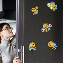 Load image into Gallery viewer, 8Pcs Special Shape Bee Diamond Painting Fridge Stickers for Home Decor