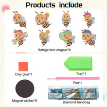 Load image into Gallery viewer, 8Pcs Special Shape Bee Diamond Painting Fridge Stickers for Home Decor