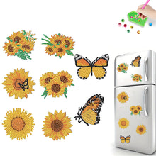 Load image into Gallery viewer, 8Pcs Special Shape Sunflower Diamond Painting Fridge Stickers for Home Decor