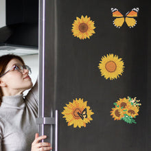 Load image into Gallery viewer, 8Pcs Special Shape Sunflower Diamond Painting Fridge Stickers for Home Decor