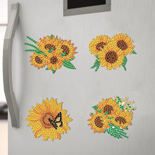 Load image into Gallery viewer, 8Pcs Special Shape Sunflower Diamond Painting Fridge Stickers for Home Decor