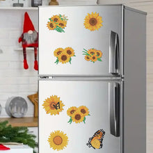 Load image into Gallery viewer, 8Pcs Special Shape Sunflower Diamond Painting Fridge Stickers for Home Decor