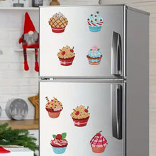 Load image into Gallery viewer, 8Pcs Special Shape Cake Diamond Painting Fridge Stickers for Home Decor