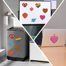 Load image into Gallery viewer, 8Pcs Special Shape Heart Diamond Painting Fridge Stickers for Home Decor