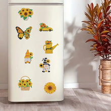 Load image into Gallery viewer, 8Pcs Special Shape Sunflower Diamond Painting Fridge Stickers for Home Decor