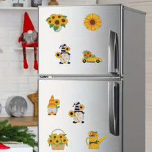 Load image into Gallery viewer, 8Pcs Special Shape Sunflower Diamond Painting Fridge Stickers for Home Decor