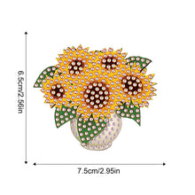 Load image into Gallery viewer, 8Pcs Special Shape Sunflower Diamond Painting Fridge Stickers for Home Decor