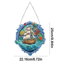 Load image into Gallery viewer, Sailboat On The Sea Special Shape Diamond Painting Decor for Garden Window Decor