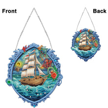 Load image into Gallery viewer, Sailboat On The Sea Special Shape Diamond Painting Decor for Garden Window Decor