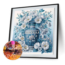 Load image into Gallery viewer, Diamond Painting - Partial Special Shaped - Hundred-flower porcelain vase (30*30CM)