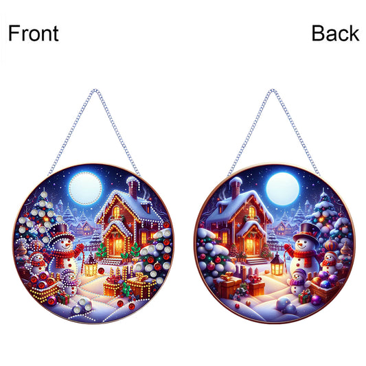Christmas Special Shape Garland Diamond Painting Hanging Pendant for Wall Window
