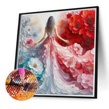 Load image into Gallery viewer, Diamond Painting - Full Round - Back View of Flower Skirt (40*40CM)