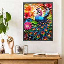Load image into Gallery viewer, Diamond Painting - Full Round - paper art peacock (30*40CM)