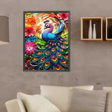 Load image into Gallery viewer, Diamond Painting - Full Round - paper art peacock (30*40CM)