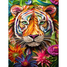 Load image into Gallery viewer, Diamond Painting - Full Round - paper art tiger (30*40CM)