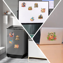 Load image into Gallery viewer, 6Pcs Acrylic Pumpkin Fridge Stickers Diamond Painting Art Magnets Decals
