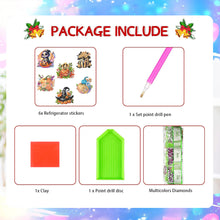 Load image into Gallery viewer, 6Pcs Acrylic Pumpkin Fridge Stickers Diamond Painting Art Magnets Decals