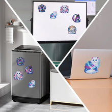Load image into Gallery viewer, 5Pcs Acrylic Cat Diamond Painting Art Fridge Magnet for Fridge Whiteboards