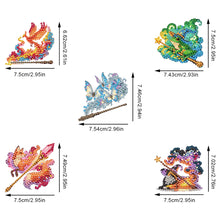 Load image into Gallery viewer, 5Pcs Acrylic Magic Wand Patronus Diamond Art Fridge Magnet for Fridge Whiteboard