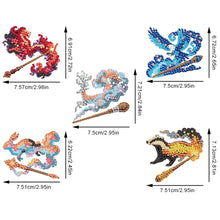 Load image into Gallery viewer, 5Pcs Acrylic Magic Wand Patronus Diamond Art Fridge Magnet for Fridge Whiteboard