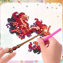 Load image into Gallery viewer, 5Pcs Acrylic Magic Wand Patronus Diamond Art Fridge Magnet for Fridge Whiteboard