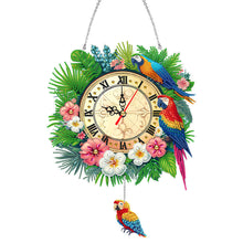 Load image into Gallery viewer, Acrylic Special Shaped Parrot 5D Diamond Painting Clock Art Craft (GH262)